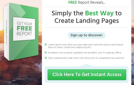 landing page